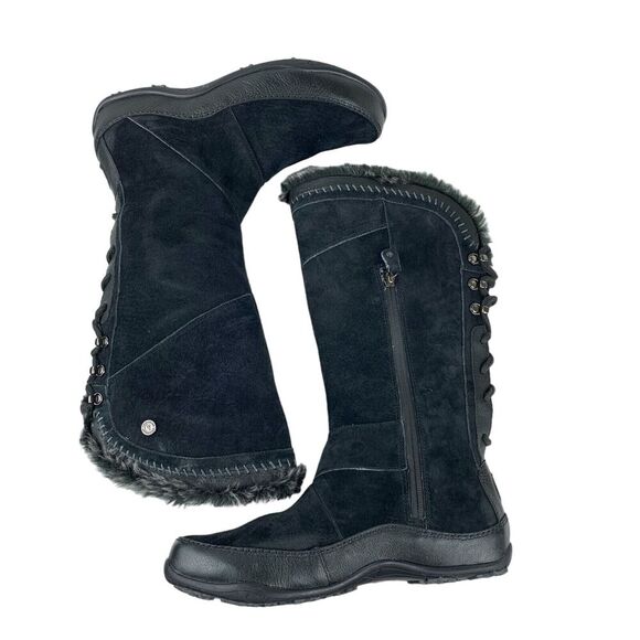 The North Face Women's Primaloft Boots 7 Black Suede Leather Lace Up Insulated - Picture 10 of 14